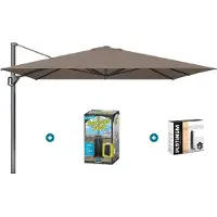 Platinum Challenger Premium T1 3.5x3.5 m - Havanna Taupe met ingraafvoet en hoes