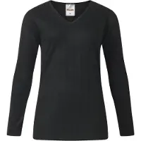 Lunatex - dames thermo T-shirt - lange mouw - 50% polyester en 50% modal - zwart - maat XXL