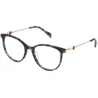 Blumarine Bril - - VBM879S - Glanzend groen bruin - Acetaat - Dames