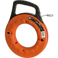 Klein Tools 56002 elektrische vistape, 65 voet lang x 1/8 inch breed staal voor zware draadtrekkers, laserge?tst voor leidingmeting