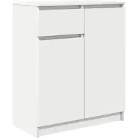 vidaXL Dressoir met lade 71x35x84 cm spaanplaat wit