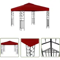 The Living Store De Living Store paviljoen, afmetingen 3x3 meter, kleur: Weinrot