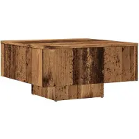 vidaXL Salontafel 60x60x31,5 cm bewerkt hout oud houtkleurig