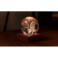 Gingko - Amber Crystal Ball Night Light - Tennis Rackets