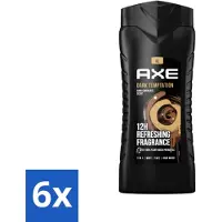 Axe XL - 3-in-1 Douchegel - Dark Temptation - Dark Chocolate - 12hrs Long Lasting Scent - 400 ml - Voordeelverpakking - 6 stuks