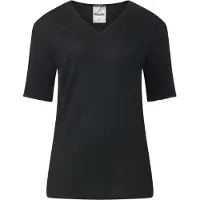 Lunatex - dames thermo T-shirt korte mouw - zwart - maat L