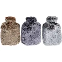COSY&TRENDY Warmwaterkruik 2l Pels Pompoms Ass336x20cm - Ce Norm