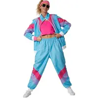 TecTake dressforfun - dameskostuum retro 80er 90er jaren joggingpak set - XL - Verkleedkleding carnaval - Halloween - Verkleden - Feestkleding - Carnavalskleding - Feest - Partykleding