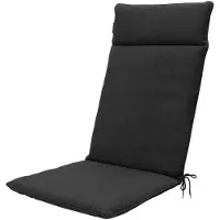 Madison Tuinstoelkussen Black Outdoor Finishing Hoge Rug (120 x 50 cm)