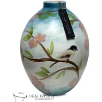 Maxifleur Kunstplanten Blossom Vaas 19x29cm blauw