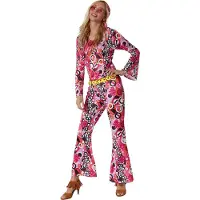 TecTake dressforfun - dameskostuum hippie flowerpower - M - Verkleedkleding carnaval - Halloween - Verkleden - Feestkleding - Carnavalskleding - Feest - Partykleding