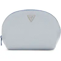 GUESS Utensil zak Dome Cosmetic Pouch Powder Blue Blauwgrijs