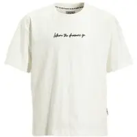 Me & My Monkey overzised T-shirt met printopdruk off-white Wit Meisjes Katoen Ronde hals - maat 110/116