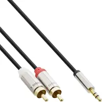 InLine 3,5mm Jack - Tulp stereo audio slim kabel - 3 meter