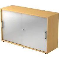 Hjh OFFICE PRO BETA 1752S - Beuken/Zilver Hoogte van de map | 2 OH Schuifwandkast Chrome metaal handgreep