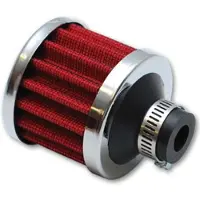 Vibrant Crankcase Breather Filter w/ Chrome Cap 1.25in 32mm Inlet ID