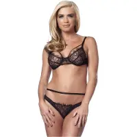 Rimba Onderbroek, BH met slipje, Zwart, (XL)