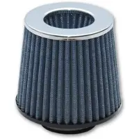 Vibrant Open Funnel Perf Air Filter (5in Cone O.D. x 5in Tall x 2.5in inlet I.D.) Chrome Filter Cap