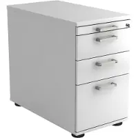 Hjh OFFICE PRO SIGNA SC40 CE - Rolcontainer Wit Hout met ophangsysteem Chrome metaal handgreep