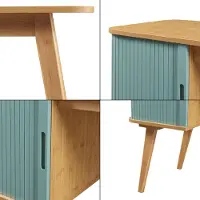 En.casa Bureau Tysvær 75x105x48 cm naturel en blauw []