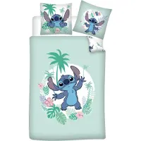 Disney Stitch Dekbedovertrek Aloha 140 x 200 cm - 65 x 65 cm - katoen (mint groen)