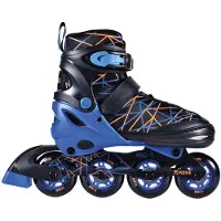Möve Inline Skates - Stripes M 34-37 - blauw - verstelbaar - maat 34 tot 37