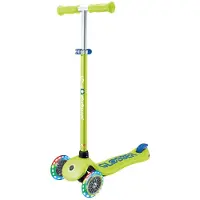 Globber 3-Wiel Step - Primo Plus Lights Lime Green - groen - lichtgevende wielen - in hoogte verstelbaar - vanaf 3 tot 9 jaar
