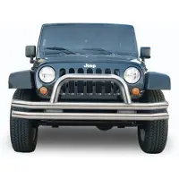 Rampage 1976-1983 Jeep CJ5 Double Tube Bumper Front - Stainless - 8420