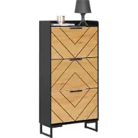 SoBuy Schoenenkast - Zwart - 62x24x125 cm