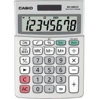Casio MS-88ECO Bureaurekenmachine Zilver Aantal displayposities: 8 werkt op zonne-energie, werkt op batterijen (b x h x d) 103 x 31 x 145 mm