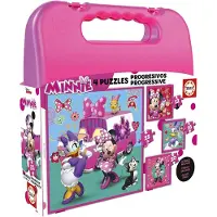 Educa Puzzlespiel - 4 Verschiedene - Minnie Mouse - - One Size - Puzzlespiele