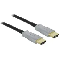 DeLOCK 85012 HDMI-kabel HDMI Aansluitkabel HDMI-A-stekker 15 m Zwart 4K UHD, Vergulde steekcontacten