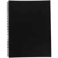 Elco Collegeblok A5 Geruit Met spiraal aan zijkant Balacron Zachte omslag Zwart Geperforeerd 80 pagina's