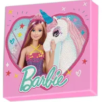 Diamond Dotz DOTZ BOX Original Diamond Painting Set Barbie "I Believe", Kreativset mit glitzernden Diamant Mos