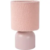 Lucide WOOLLY - Tafellamp - Ø 16 cm - 1xE14 - Roze - Japandi