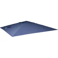 Mendler Vervangende hoes voor luxe zweefparasol -A96, parasolhoes, 3x4 m (Ø 5 m), polyester ~ blauw