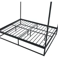 En.casa Hemelbed Kristianstad met bedbodem 160x200 cm zwart