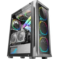 Mars Gaming MCNEO, Tower, PC, Zwart, ATX, E-ATX, Micro ATX, Mini-ITX, Gaming, Blauw, Groen, Rood