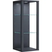 VCM GlasolMW vitrinekast wandmontage antraciet.