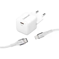 Intenso () W30C 30W USB-C GaN lichtnetadapter + C315L USB-C naar Lightning bundel - wit