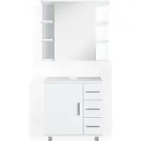 Vicco Badkamermeubel set Ilias Wit 2-delig, Model 31054