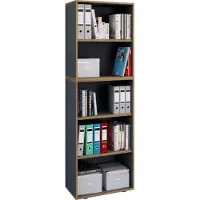 VCM Houten Büro Standplank boekenkast Dossierplank Boekenkastplank Salia 5-voudig breedte 60 cm Houten Büro Standplank boekenkast Dossierplank Boekenkastplank Salia 5-voudig breedte 60 cm