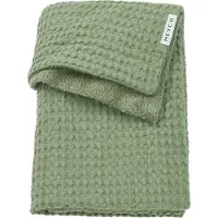 Meyco Baby Wafel Teddy ledikant deken - olive green - 100x150cm - 2.0 TOG