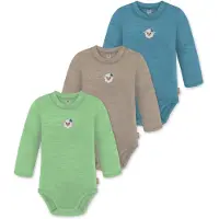 Normani Rompertje/body 'Tuai' blauw / groen / olijfgroen / wit