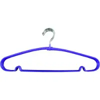 MSV Kledinghangers Set van 10 – Antislip Hangers met Kunststof Coating – Metalen Kledinghanger voor Kledingkast – Oranje