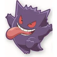 Herding Pokemon Gengar 30 Cm Kussen Paars
