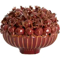 Light & Living Pomegranate vaas deco Ø28,5x23 cm - keramiek bordeaux