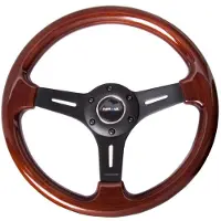 Nrg Classic Wood Grain Steering Wheel (330mm) Wood Grain w/Matte Black 3-Spoke Center