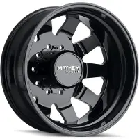 Mayhem 8181 Challenger Dually 22x8.25 / 10x225 BP / 169mm Offset / 170.1mm Hub Full Black Wheel