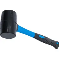 Bgs Gummihammer | Fiberglasstiel | schwarzer Kopf | Ø 60 mm | 500 g